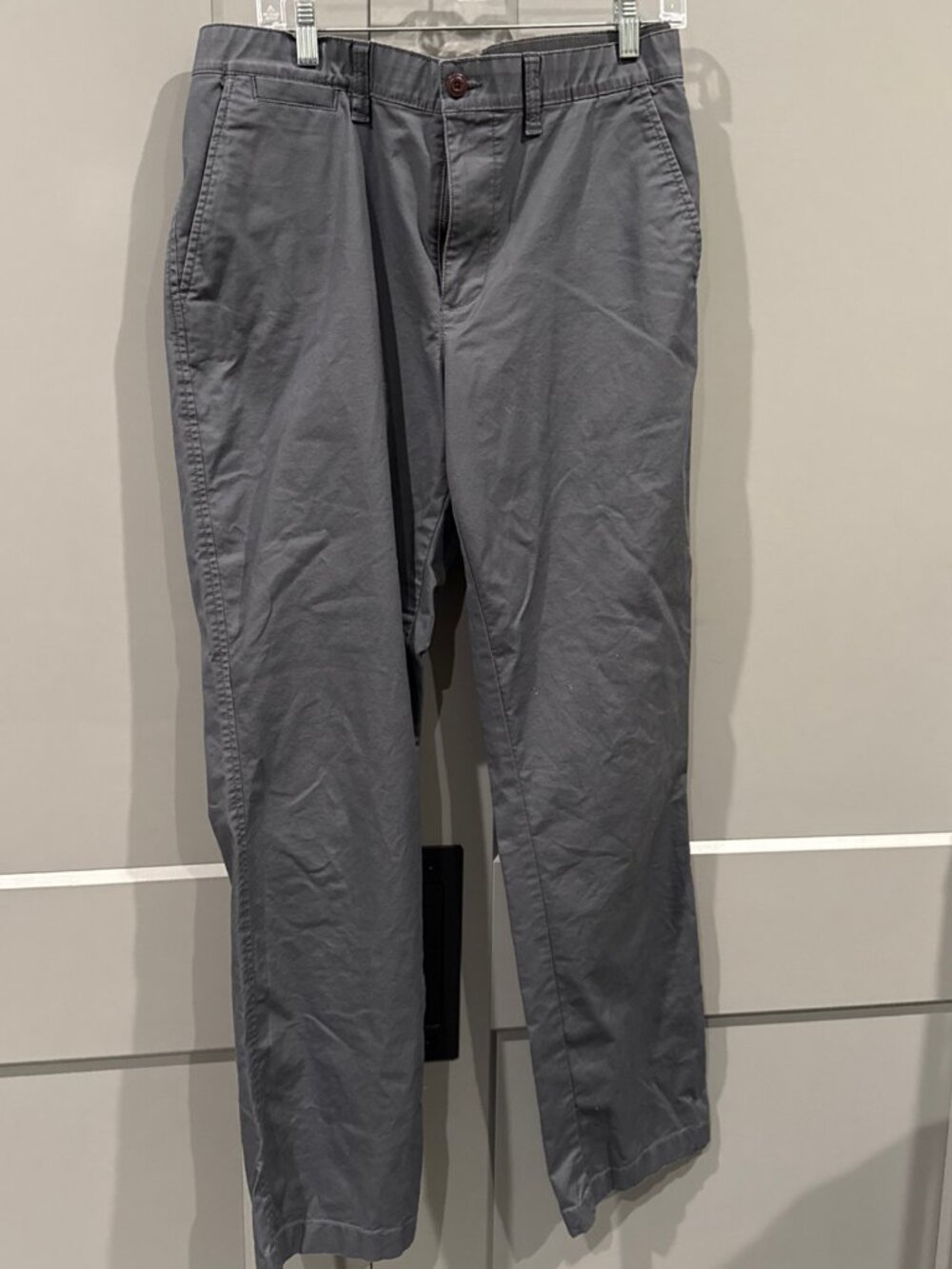 L.L.Bean Standard Athletic Fit Beige Stretch Chino Pants Mens 36X34 Cotton